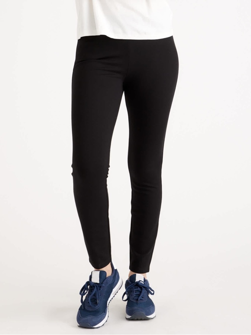 Quince Black Ultra-Stretch Ponte Skinny Pants Size Small